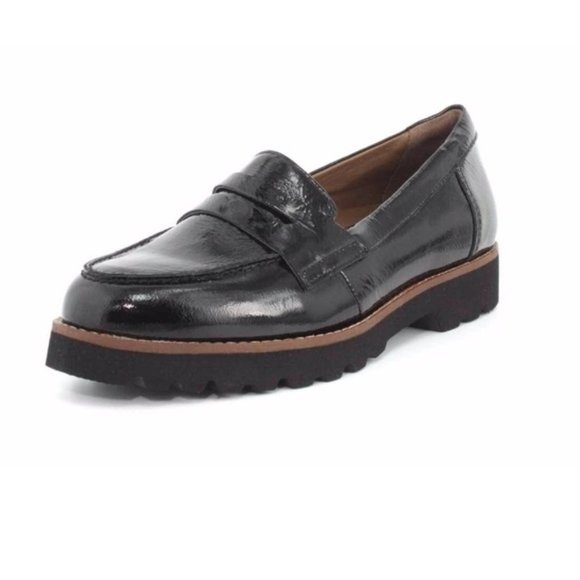 Earthies Shoes - Earthies Braga Black Patent Leather Penny Loafer Size 8.5